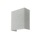 Wandleuchte ALICE Grau - Hellgrau - 21 x 24 x 10 cm - Metall - Textil