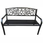 Banc de jardin IRYS Noir - Métal - 127 x 86 x 62 cm