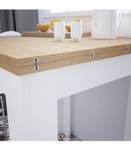 Ausziehbarer Tisch mit Klappsystem Weiß - Holzwerkstoff - Kunststoff - 67 x 79 x 67 cm