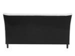 Lit double SAVERNE Noir - Gris - Gris lumineux - Largeur : 157 cm