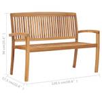 Bank 49388 Braun - Holzwerkstoff - Holzart/Dekor - 129 x 90 x 128 cm