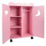 2880 Puppenkleiderschrank Pink - Holzwerkstoff - 25 x 66 x 46 cm