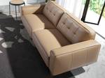 2-Sitzer-Sofa Leder sandfarbenem aus