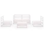 Garten-Lounge-Set Weiß - Massivholz - Holzart/Dekor - 70 x 30 x 70 cm