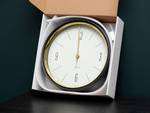 Horloge murale design THE GOLDEN SHINE. Blanc - Verre - 32 x 32 x 5 cm