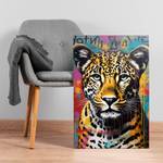 Leinwandbild Leopard Wall 30 x 45 cm