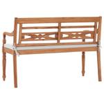 Banc de jardin 3007477 Blanc - Bois massif - Bois/Imitation - 120 x 84 x 52 cm