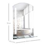 Badezimmerspiegel 834-057 Silber - Glas - 70 x 4 x 50 cm