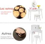 Coiffeuses enfant TI87140 Blanc - Bois manufacturé - 34 x 100 x 70 cm