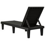 Chaise longue 3028782-2 (lot de 2) Noir - Matière plastique - 58 x 83 x 155 cm