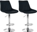 Tabouret de bar Toni Lot de 2 Noir