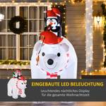 Weihnachtsdeko Pinguine 844-421V90 Textil - 113 x 206 x 227 cm