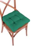 Set mit 4 grünen Stuhlpolstern Grün - Textil - 40 x 5 x 40 cm