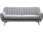 Sofa aus Samt "Jarvis" im skandinavische Grau - Textil - 84 x 82 x 194 cm