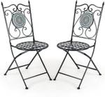 Chaises de jardin NP11250-2 Noir - Métal - 42 x 94 x 55 cm