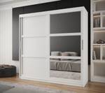 SCHWEBETÜRENSCHRANK MIROR Breite: 200 cm - Silber