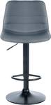 Tabouret de bar Lex Lot de 2 Noir - Gris