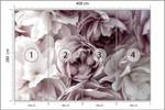 Papier Peint FLEURS Pastel Plantes 3D 400 x 280 x 280 cm