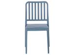 Chaise de jardin SERSALE Bleu - Lot de 4