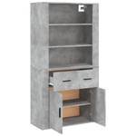 Highboard DE4443 Grau - Holzwerkstoff - 33 x 70 x 80 cm