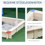 Sandbox 343-035 Braun - Massivholz - 120 x 120 x 120 cm