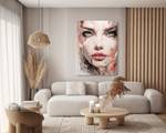 Tableau Canvas VISAGE Portrait Peinture 80 x 120 x 120 cm