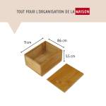 Porte savon Marron - Bois massif - 9 x 17 x 5 cm