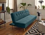 Schlafsofa BOMBAI Blau - Textil - 182 x 79 x 85 cm