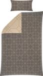 Wendebettwäsche 200012 2-teilig Beige - Taupe - 155 x 220 cm