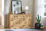 Sideboard MEXICO Beige - Massivholz - Holzart/Dekor - 132 x 84 x 44 cm