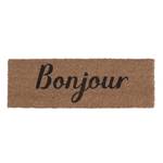 Paillasson Bonjour noir Marron - Fibres naturelles - 26 x 1 x 75 cm