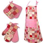 Küchenschürze Patchwork Pink - Textil - 70 x 1 x 80 cm