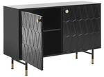 Buffet ADANTE Noir - Doré - Bois manufacturé - 120 x 82 x 40 cm