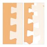 45 x Puzzlematte Sterne orange-beige Beige - Orange