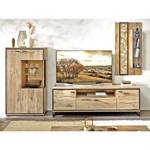 Wohnwand Robin 21 (3-teilig) mit LED Braun - Holzwerkstoff - 290 x 201 x 49 cm