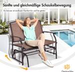 Schaukelbank 2-Sitzer OP70517 Braun - Metall - 72 x 93 x 105 cm