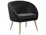 Fauteuil TROMSO Noir - Chêne clair