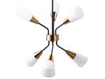 Lampe suspension AROYO Noir - Doré - Blanc - Verre - 43 x 133 x 43 cm