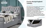 Boxspringbett TANSEL Grau - Breite: 164 cm