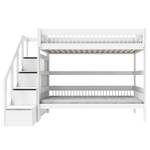 Lit superposé Breeze Blanc - Bois manufacturé - 132 x 177 x 257 cm