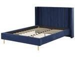 Doppelbett VILETTE Schwarz - Blau - Marineblau