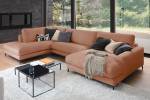 Sofa CARA Wohnlandschaft U-Form Cord Braun