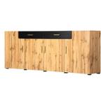 Sideboard NaturⅢ Beige - Holzwerkstoff - Kunststoff - 40 x 80 x 208 cm