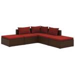 Garten-Lounge-Set (5-teilig) 3013632-3 Braun - Rot - Rotbraun