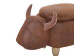 Pouf animal COW Marron - Marron clair - Chêne clair