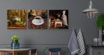 Set De Tableaux GRAINS DE CAFÉ Café 3D 90 x 30 x 30 cm