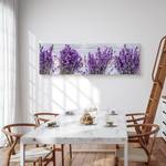 Panoramabild Lavendel Holz Optik Blumen