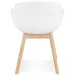 Fauteuil MOUTOU Blanc - Bois massif - 59 x 80 x 54 cm