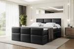 Boxspringbett OHIO-Z KING Hochglanz Schwarz - Breite: 140 cm