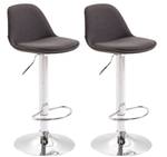 Tabouret de bar Kiel Lot de 2 Gris lava